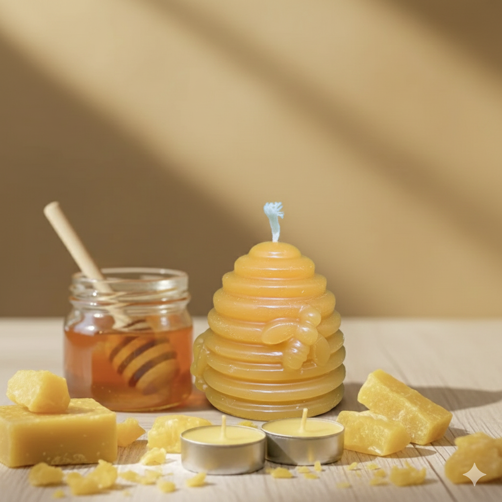 Golden Skep Beeswax Candle