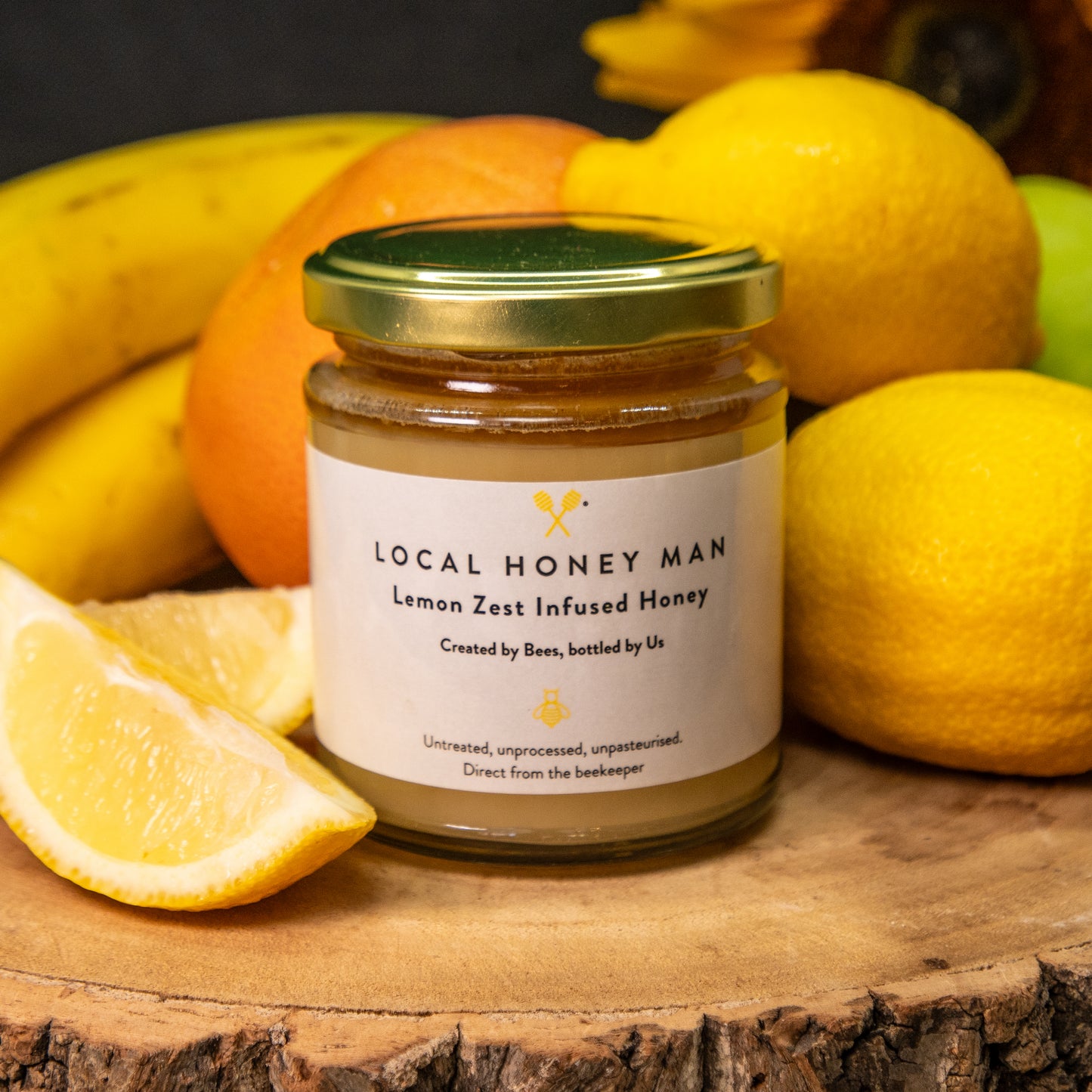 Lemon Zest Infused Raw Honey