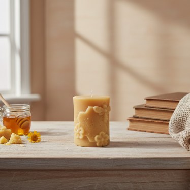 Honeyed Flora Beeswax Pillar