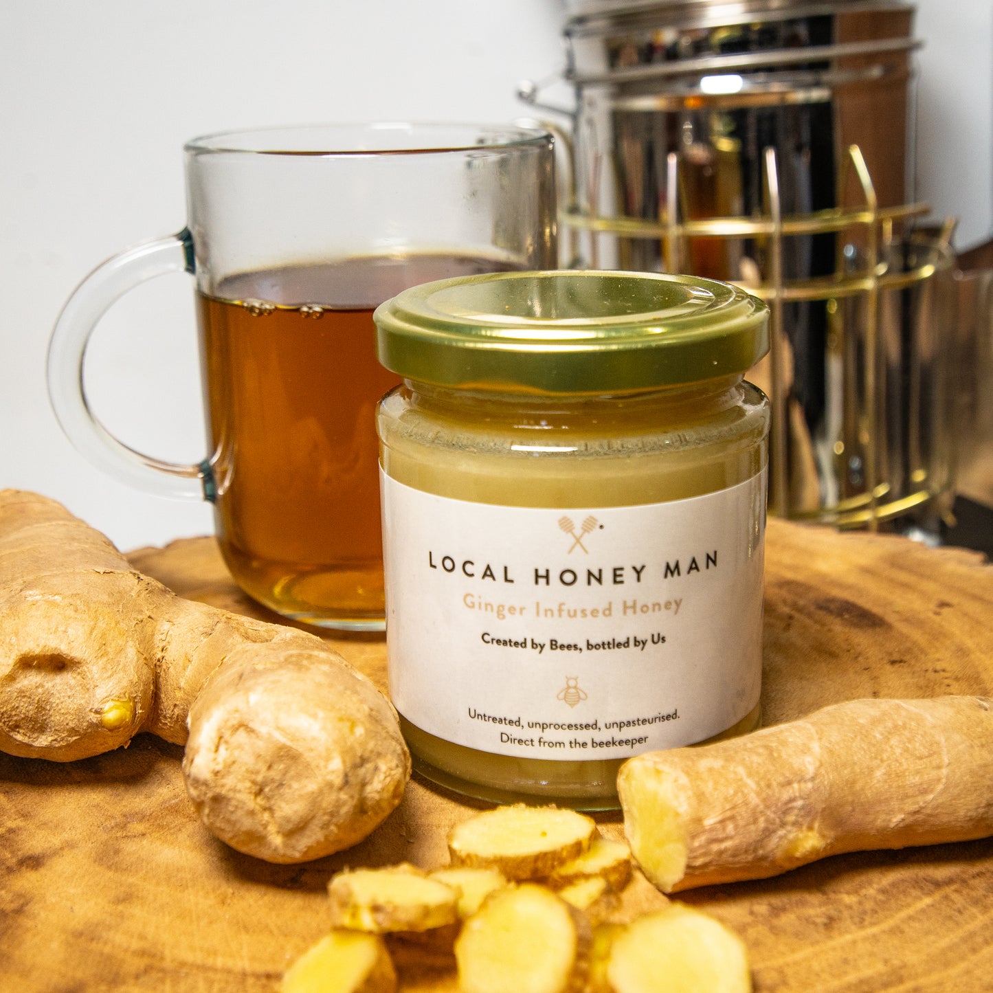 Ginger Infused Raw Honey