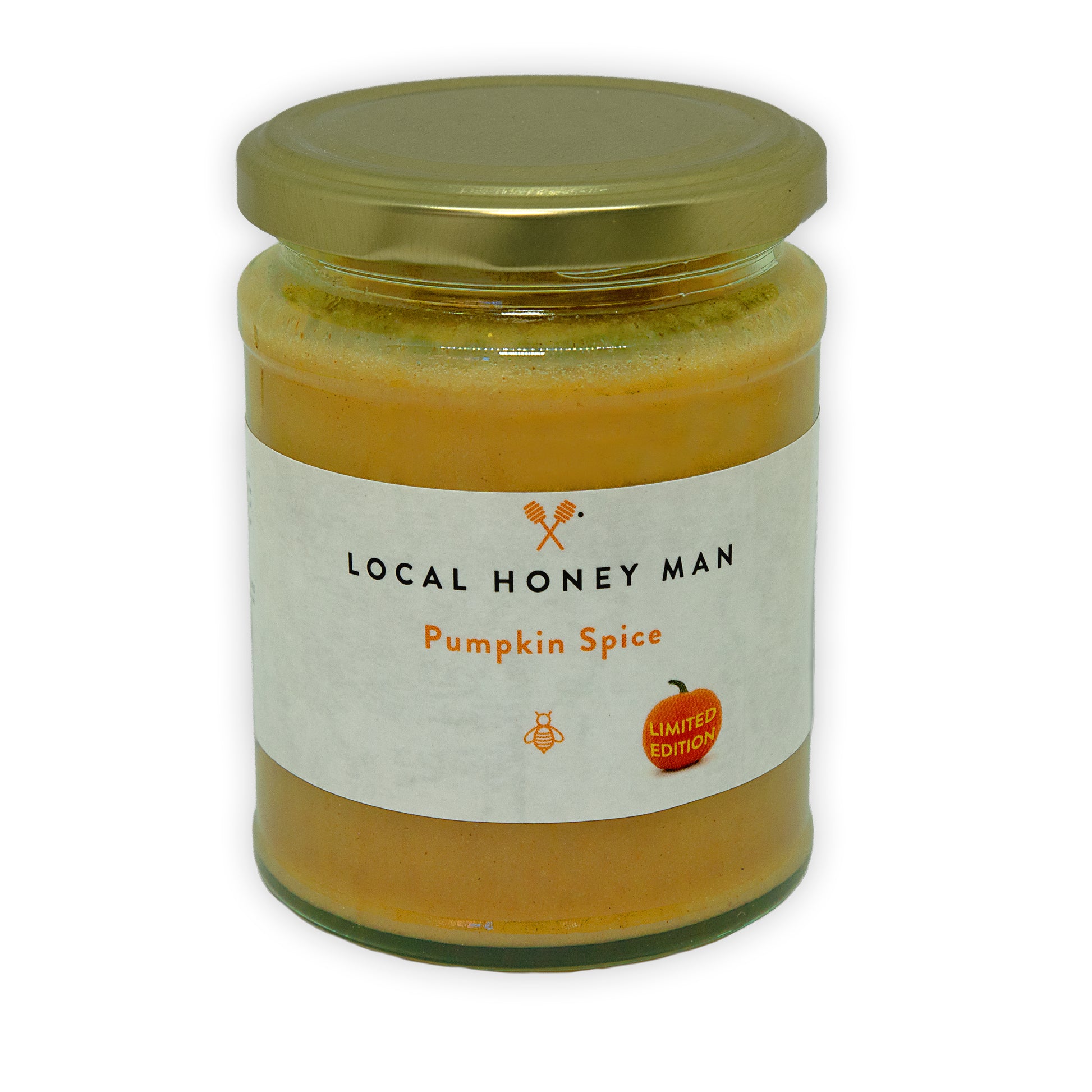 A image of creamy Pumpkin Spice Raw Honey by the Local Honey Man