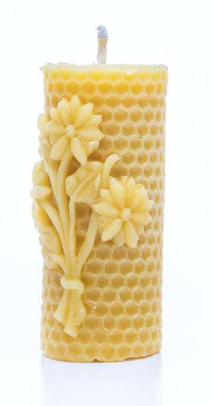 Flower Designed Beeswax Candles